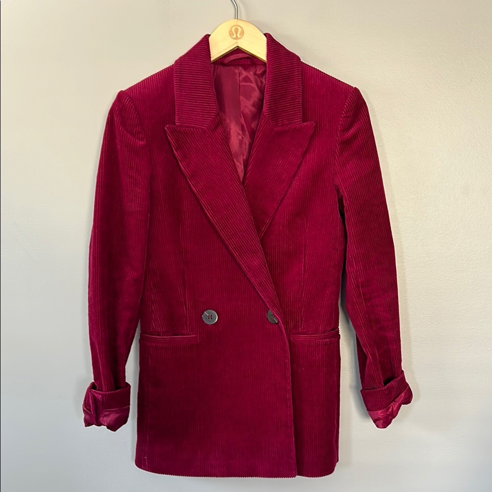 &‎ Other Stories Corduroy Blazer Deep Magenta Size 0 Oversized